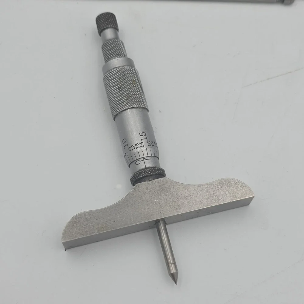 Starrett No. 445 Ratchet Thimble Depth Micrometer Set w/ Case